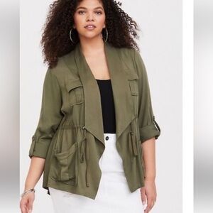 Meg & Margot Olive Green Utility Jacket